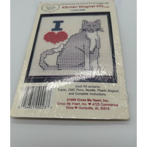 I Love Cats Kitchen Magnet kit 1989 Cross my heart - Picture 2 of 4